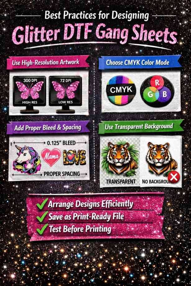 Glitter DTF Gang Sheets