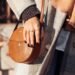 Fashion accessory bag styled as an autumn outfit accent